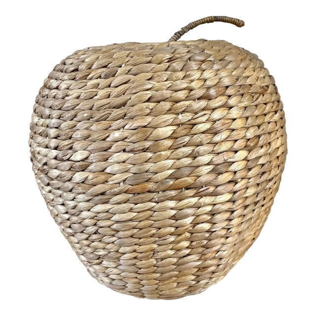 Large Size French Country Coastal Style Sea Grass Apple For Sale
