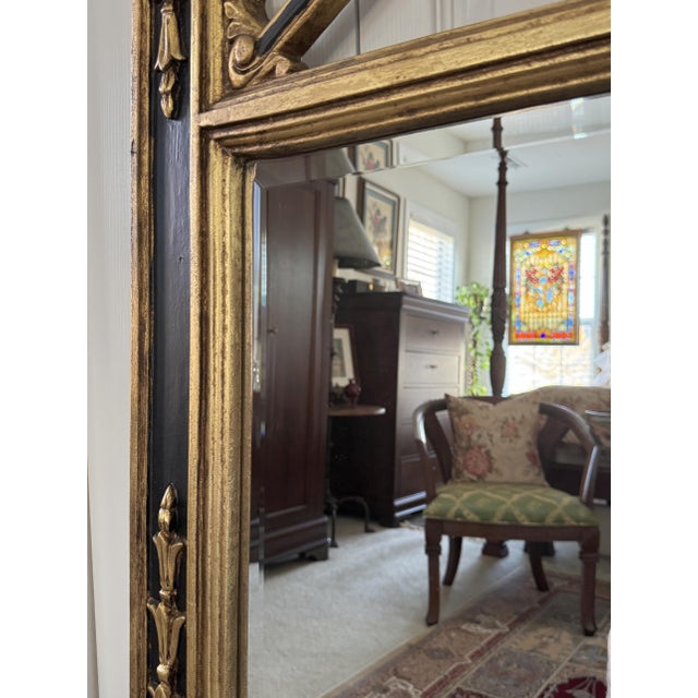Vintage 1980s Neoclassical Beveled Mirror: Giltwood & Metal, Carved Urn & Swag For Sale - Image 15 of 18