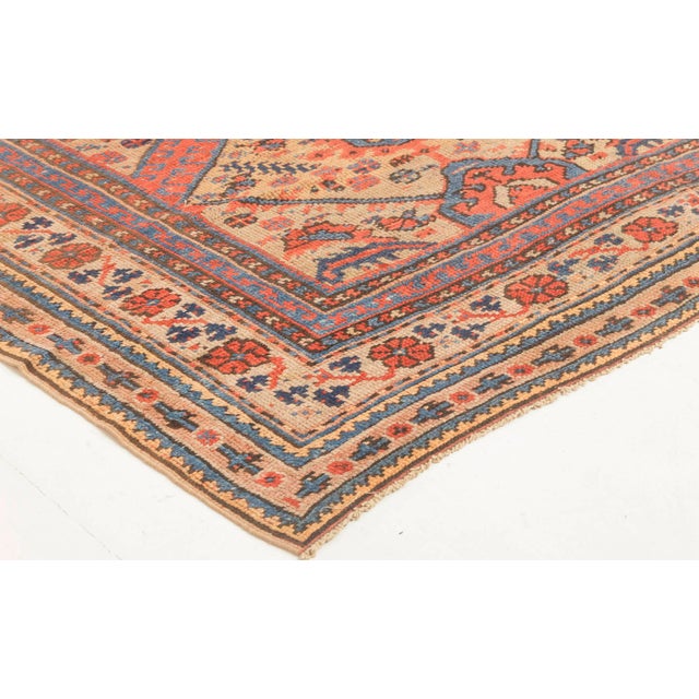 Turkish Antique Turkish Oushak Rug with Crab Design For Sale - Image 3 of 3