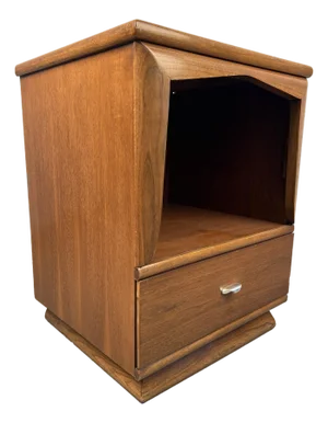 "The Barnsley" Mid 20th Century Modern Walnut Night Stand by Kent Coffey