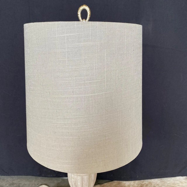 Antique White Italian Urn Neoclassical Style Alabaster Table Lamp For Sale - Image 8 of 9
