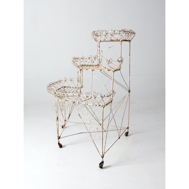 Victorian Wire Plant Stand For Sale - Image 6 of 12