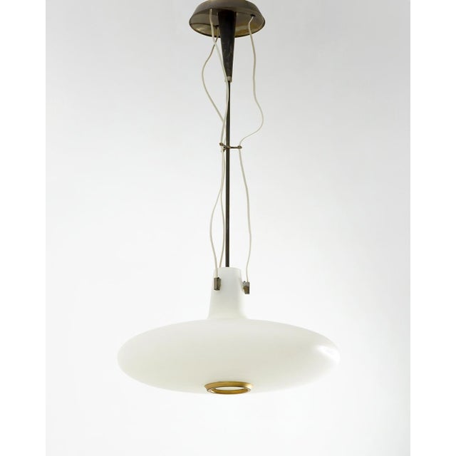 Glass and Brass Pendant by Bruno Chiarini, 1950s For Sale - Image 14 of 14
