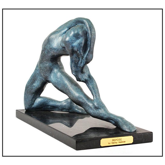 You are viewing a high-quality Denny Haskew Bronze Sculpture titled, "Repose" which is one of his most famous and iconic...