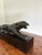 Mid 20th Century Mid 20th Century Art Deco Revival Black Panther Sculpture on Leatherized Pedestal Base For Sale - Image 5 of 12