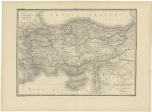Antique Map of Asia Minor from Lapie, 1842
