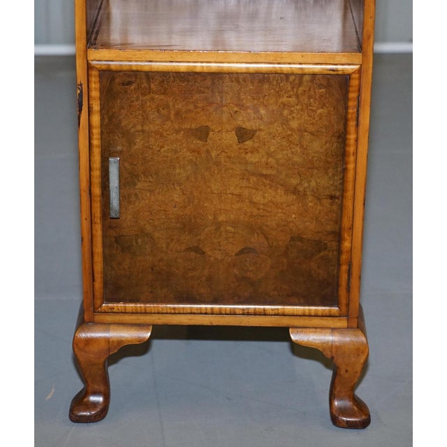 Burr Walnut Bedside Cupboards or Lamp Tables from Waring & Gillows, 1932, Set of 2 For Sale - Image 16 of 18