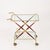 Brass and Burgundy Lacquered Wood Bar Cart by Cesare Lacca, Italy, 1950s For Sale - Image 12 of 15
