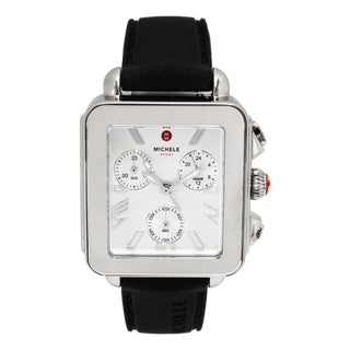 Ladies Michele Deco Sport 36mm Mww06k000071 Silver Dial Steel Quartz Watch For Sale