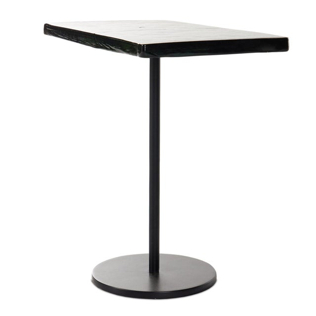 Four Hands Zevon End Table - Moss Cast Glass For Sale - Image 9 of 12