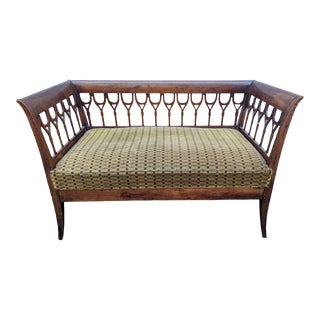 Late 19th Century Antique Swedish Neoclassical Bench For Sale