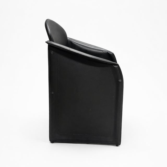 Mid-Century Modern Vintage Black Leather Chair, 1980s For Sale - Image 3 of 9