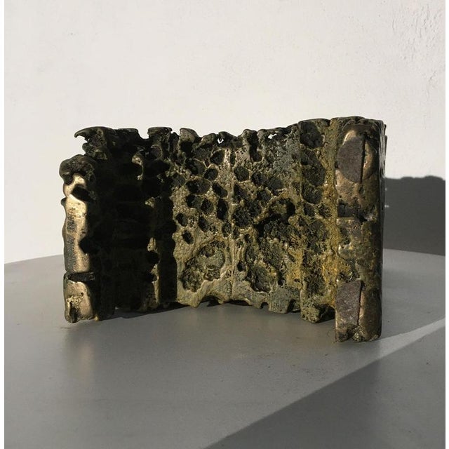 Italian Bronze Abstract Sculpture by Urano Palma, 1985 For Sale - Image 14 of 18