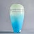 1980s Tall Mid Century Blue and Pale Green Art Glass Vase For Sale - Image 5 of 10