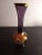 Amethyst Bohemian Gilded Glass Decorative Vase For Sale In Dallas - Image 6 of 7
