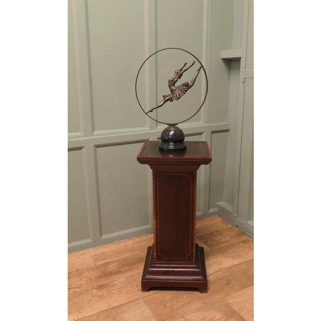 Brown 19th Century French Inlaid Column Display Pedestal For Sale - Image 8 of 9