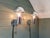 Pair of space age wall sconces, designed by japanese designer motoko ishii for the german manufacturer staff leuchten,...