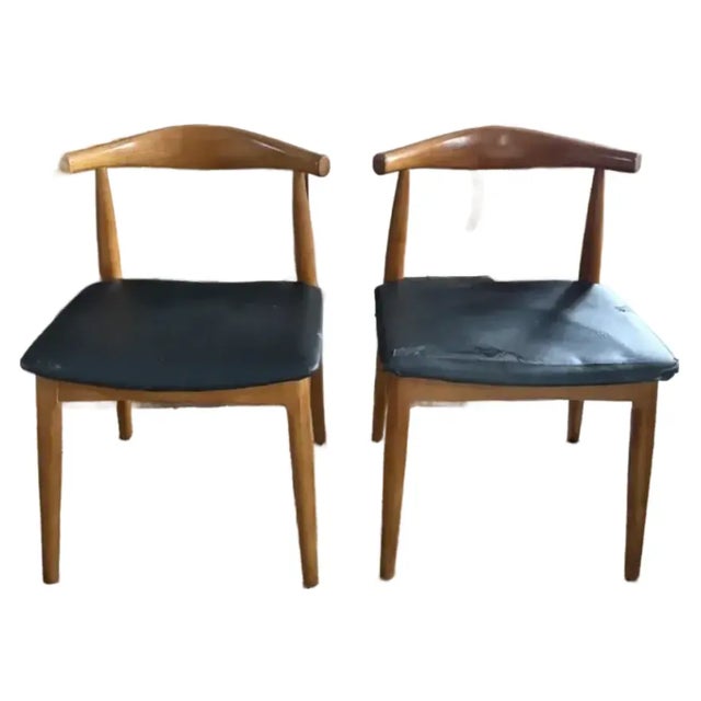Wood Hans Wegner Elbow Chairs For Sale - Image 7 of 9