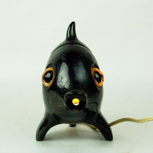 This Amazing Austrian Midcentury lightened Fish Ceramic was designed by Leopold Anzengruber in the 1950s and was...