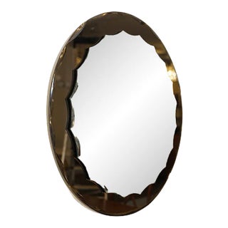 Vintage Italian Bronze Mirror from Cristal Art, 1960s For Sale