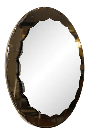 Vintage Italian Bronze Mirror from Cristal Art, 1960s