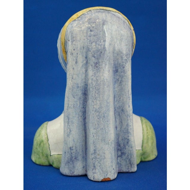 Ceramic Majolica Terracotta Bust by Gian Battista (Nanni) Valentini for Arcore Ceramic, 1960s For Sale - Image 7 of 18