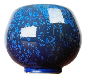 Mid-Century Modern German Blue Studio Pottery Vase by Werner and Annemarie Schmidt-Tummeley for Juist Keramik, 1960s