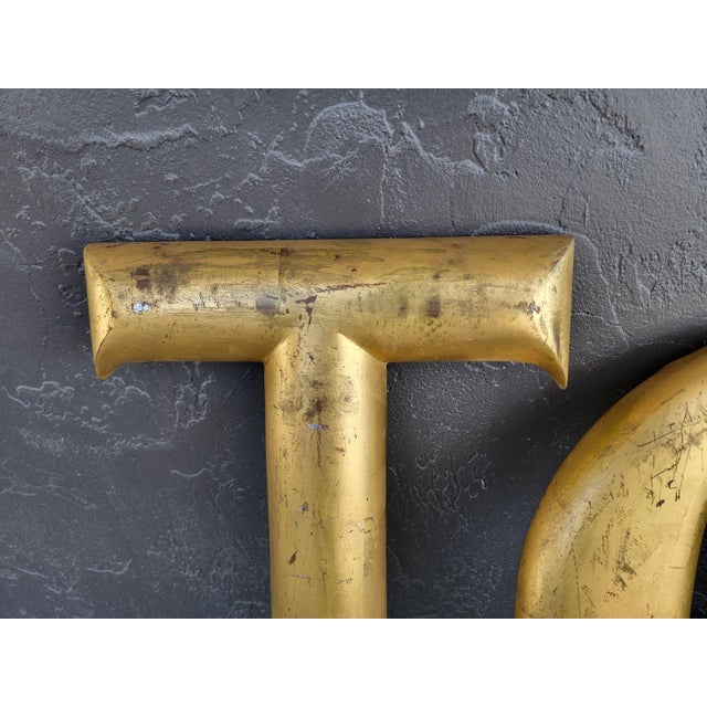 Architectural Gold Leaf Sign Letters "T" and "O" Large Scale For Sale - Image 14 of 14