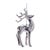 Contemporary Glass Deer Ornaments (Set of 6) For Sale - Image 3 of 5