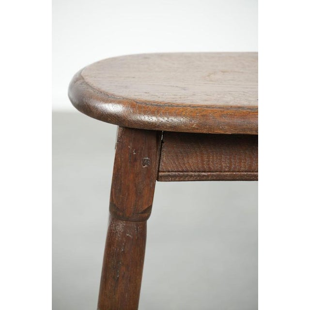 Antique Dutch Oak Stool, Early 19th Century For Sale - Image 9 of 11