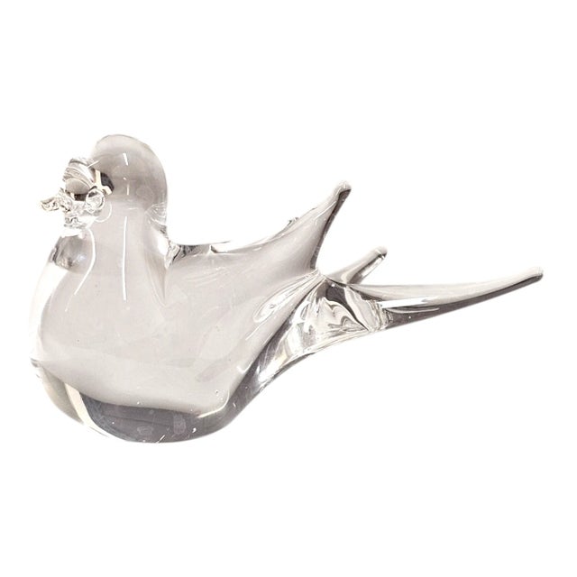 Mid-Century Modern V Nason Murano Art Glass Bird Paperweight Figurine 4.5" For Sale - Image 3 of 8