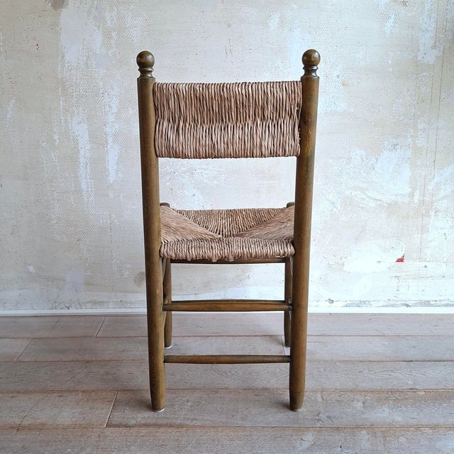 Wooden Chairs with Rush Seats and Backrests, 1960s, Set of 2 For Sale - Image 6 of 8