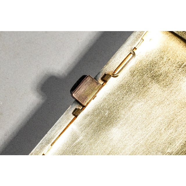 Metal Exceptional Antique French Sterling Silver Cigarette Case 18k Gold Inlaid Yellow & Rose Gold Engine Turned Luxury Tobacciana For Sale - Image 7 of 15
