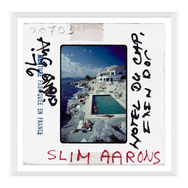 Getty Images, "Eden-Roc Pool - Slide", Slim Aarons, August 1, 1976 Framed Art Print For Sale