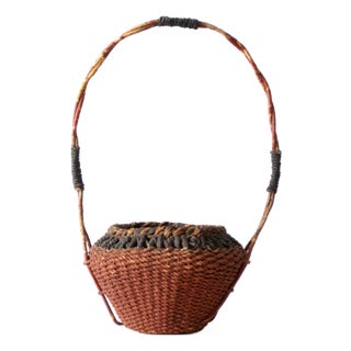 Antique Southeast Asian Folk Art Basket For Sale