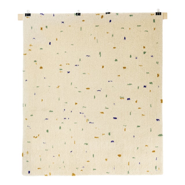 Wool Rug with Colorful Pattern, 2010s For Sale