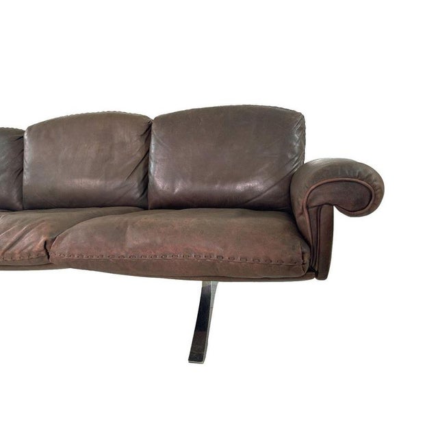 Vintage DS-31 3-Seater Sofa in Brown Leather from de Sede, 1960s For Sale - Image 9 of 12