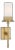 Ray Booth for Visual Comfort Signature Beza Medium Tail Sconce in Antique Brass with White Glass For Sale