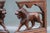 Magnificent pair of antique carved oak lions, dating most likely from the second half of the 19th century. These...