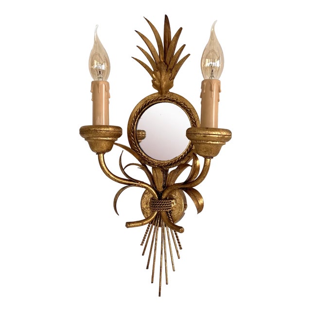 Gilt Wall Sconce from Kögl, 1970s For Sale