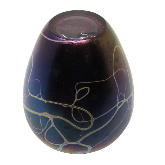 Robert Held Iridescent Glass Vase: Signed 1990s - Art Nouveau Style For Sale In Los Angeles - Image 6 of 9
