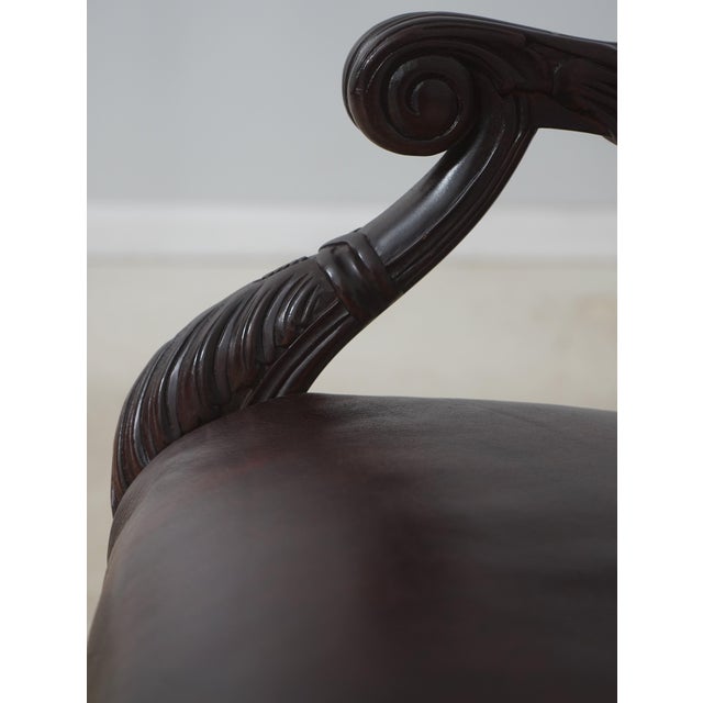 Sam Moore Rolling Leather Desk Chair For Sale - Image 9 of 18