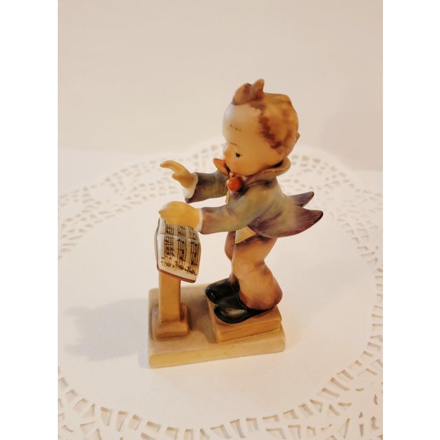 Beige Vintage Hummel Goebel Boy Figurine-Band Leader, Goebel West Germany 129 For Sale - Image 8 of 12