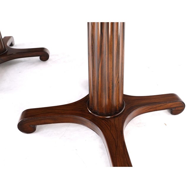 Two Part Rosewood Two Pedestals Dining Table Game Table Mint For Sale - Image 16 of 17