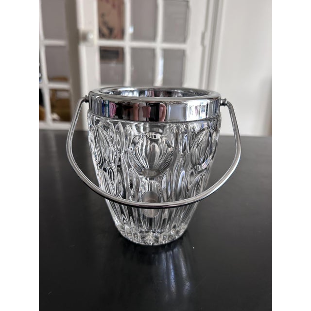 Crystal and Silver-Plated Metal Buckets, 1970s, Set of 2 For Sale - Image 4 of 11