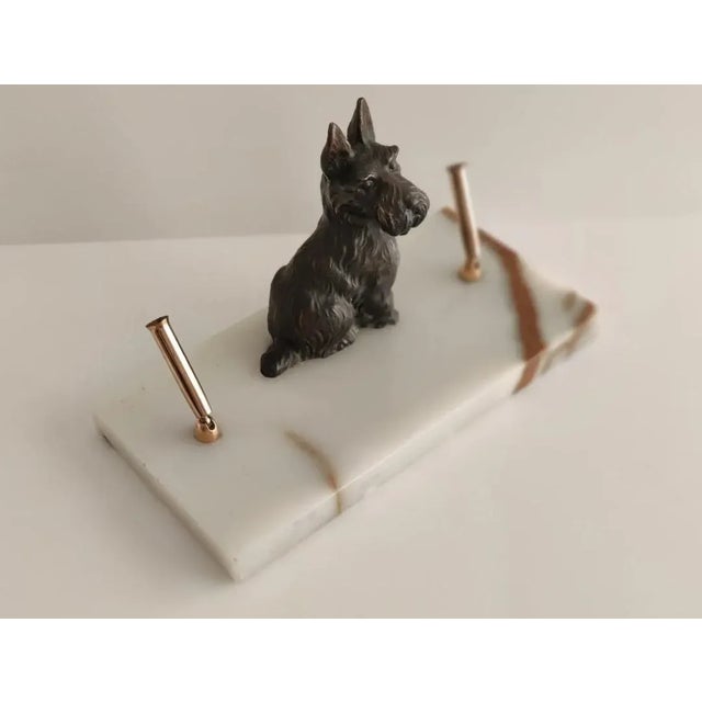 Mid-Century Modern Vintage Scottish Terrier Dog Pen Desk Set - Circa 1940s For Sale - Image 3 of 7