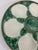 Ceramic Vintage 1950s French Longchamp Green and White Oyster Plate For Sale - Image 7 of 16