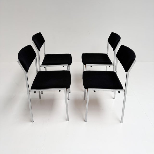 Stacking Chairs by Gijs van der Sluis, 1970s, Set of 4 For Sale - Image 13 of 13