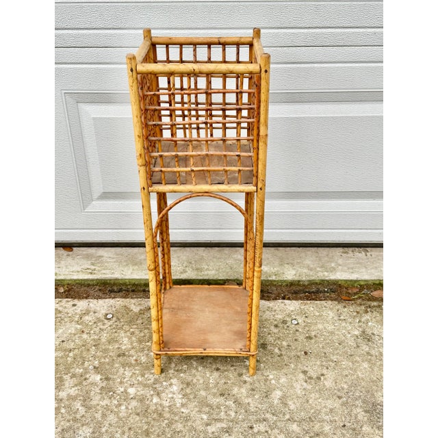 Vintage Tortoise Bamboo Plant Stand For Sale In New Orleans - Image 6 of 11