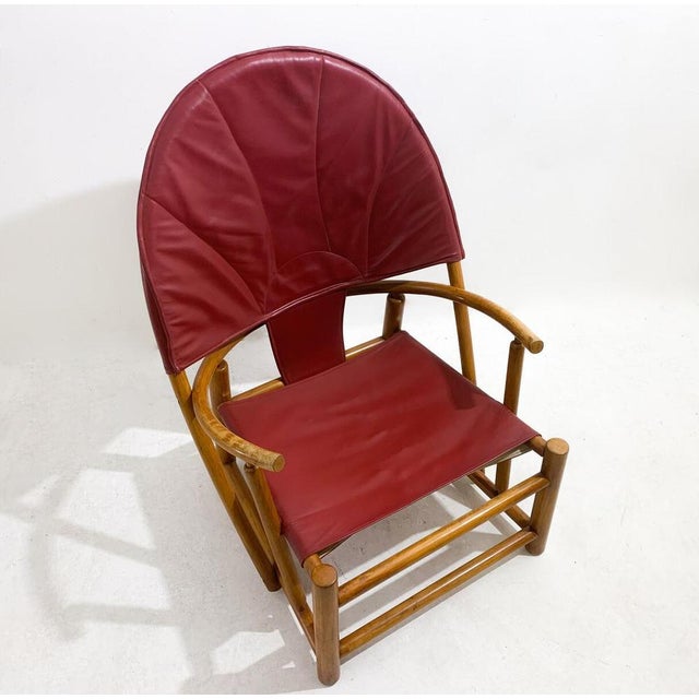 1970s Red G23 Hoop Armchair attributed to Piero Palange & Werther Toffoloni, 1970s For Sale - Image 5 of 15